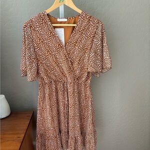 NWT Brown Patterned Women's Dress | S